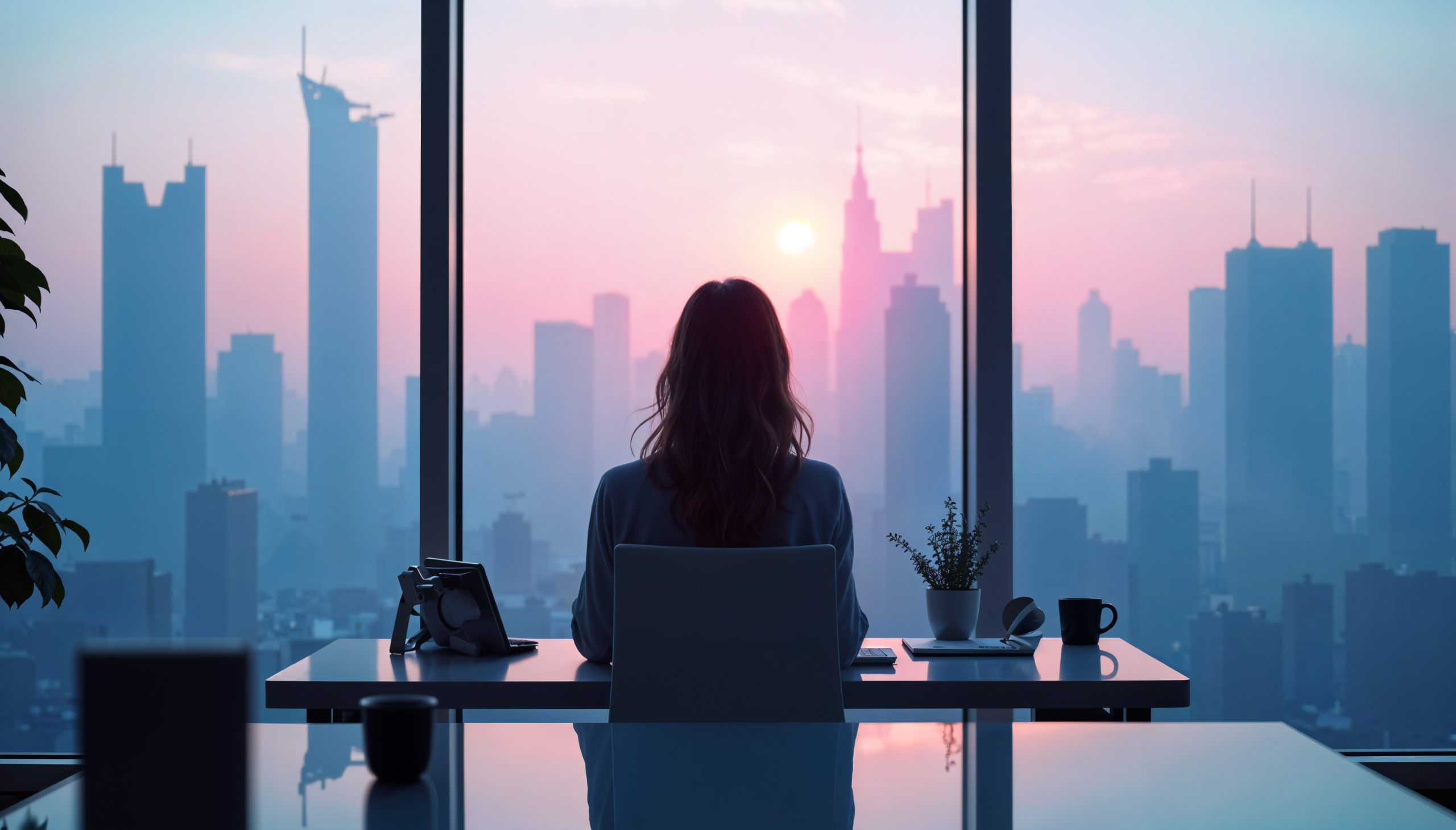 Femme regardant l’horizon, symbole d’équilibre entre vie personnelle et professionnelle